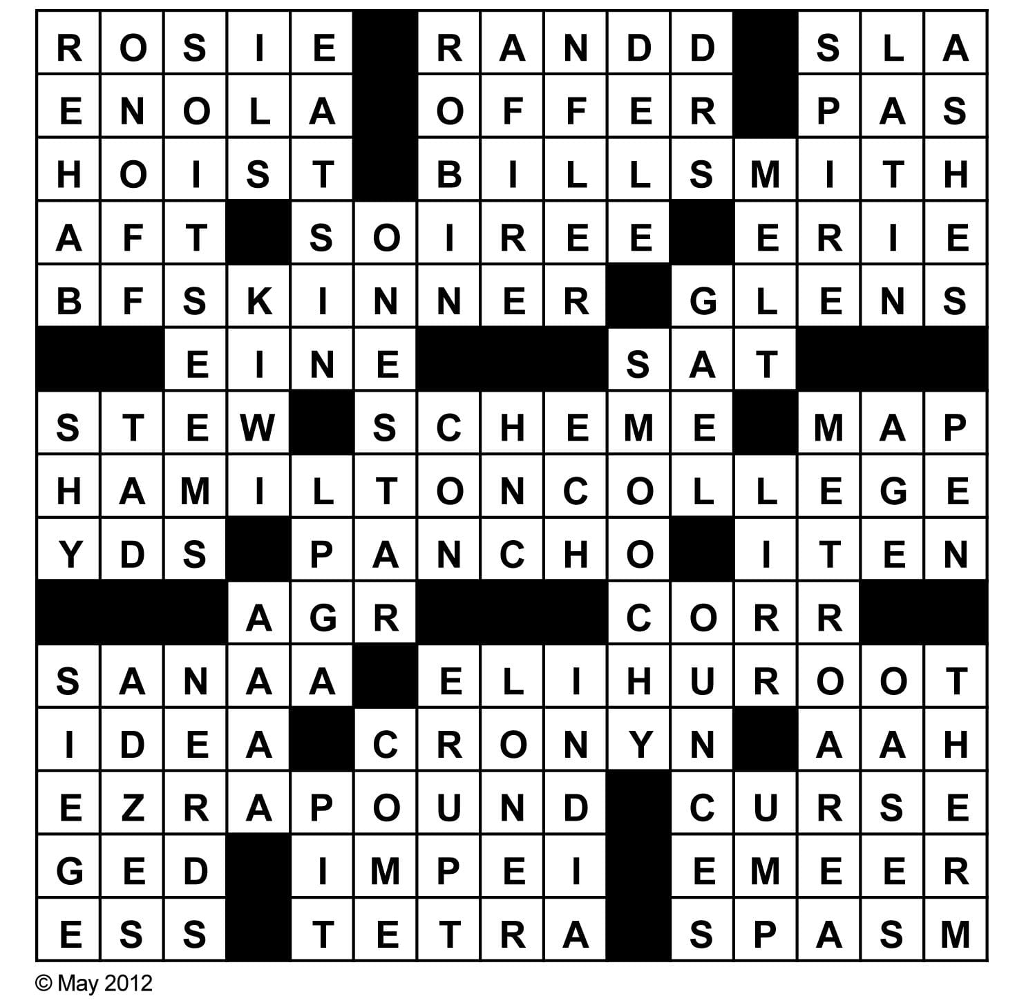 Colorful Hard Confection Crossword Solutions