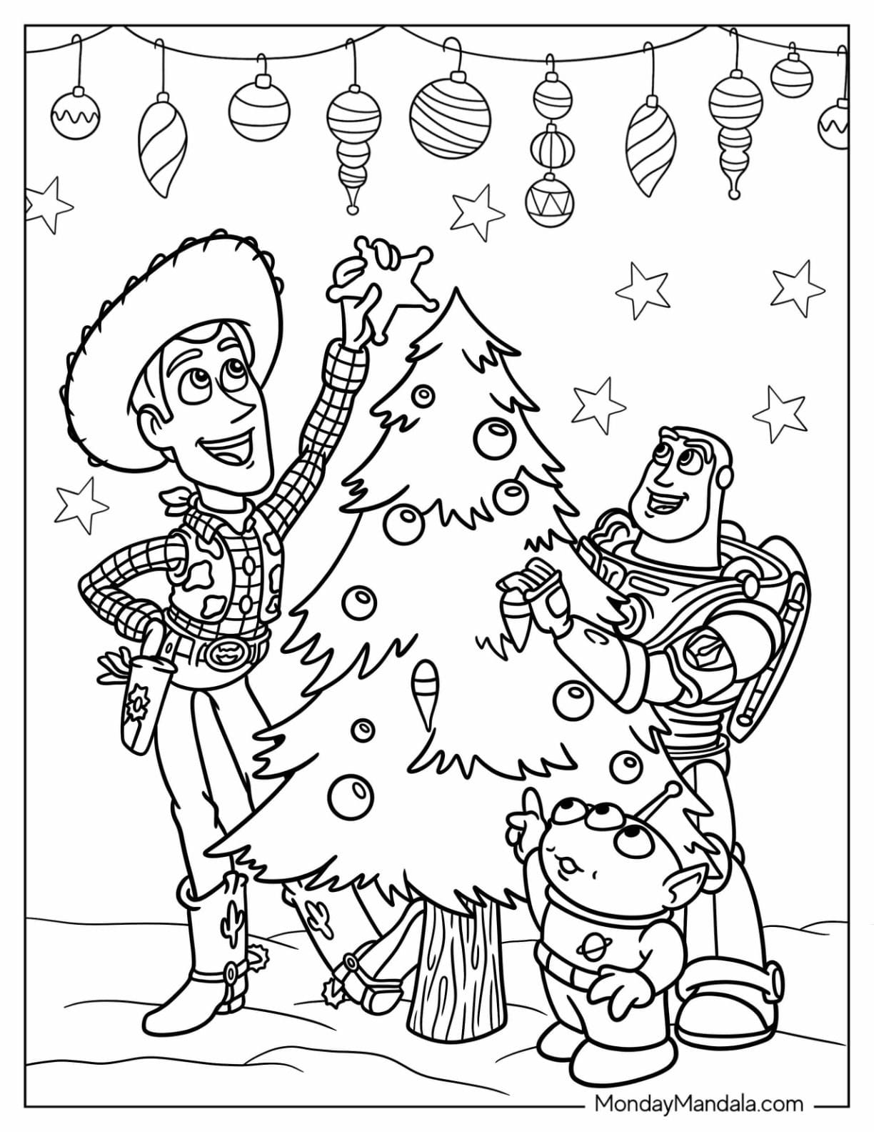 Disney Christmas Coloring Pages for Older Kids