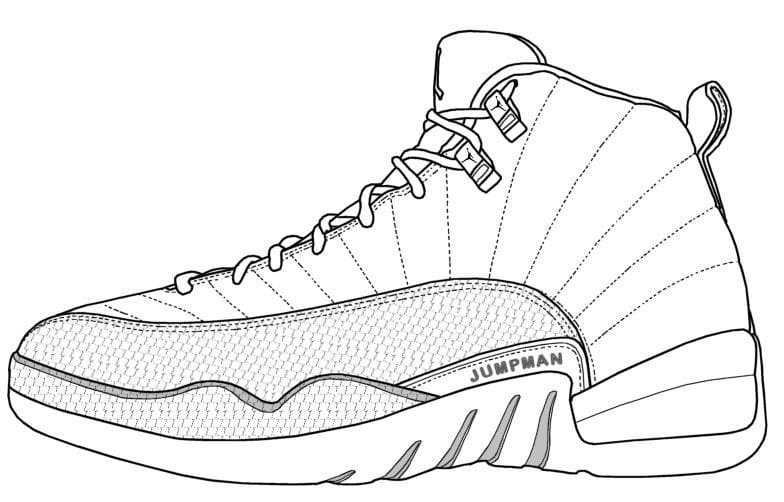 Free Jordan Shoes Coloring Pages For Kids