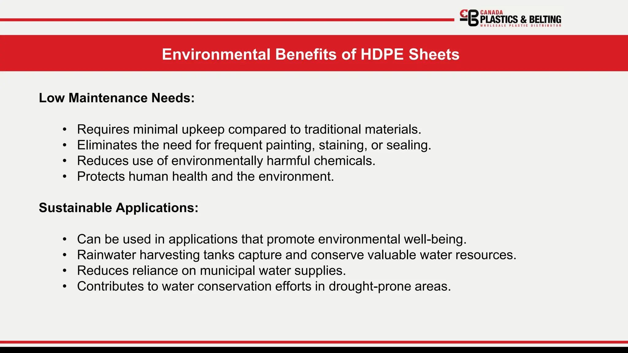 HDPE Color Core Environmental Benefits