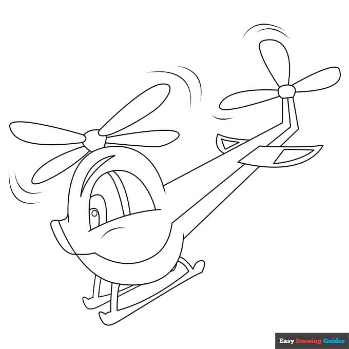 Helicopter Coloring Page 2