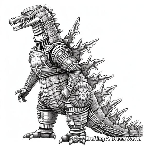 Mechagodzilla Coloring Pages For Kids And Adults