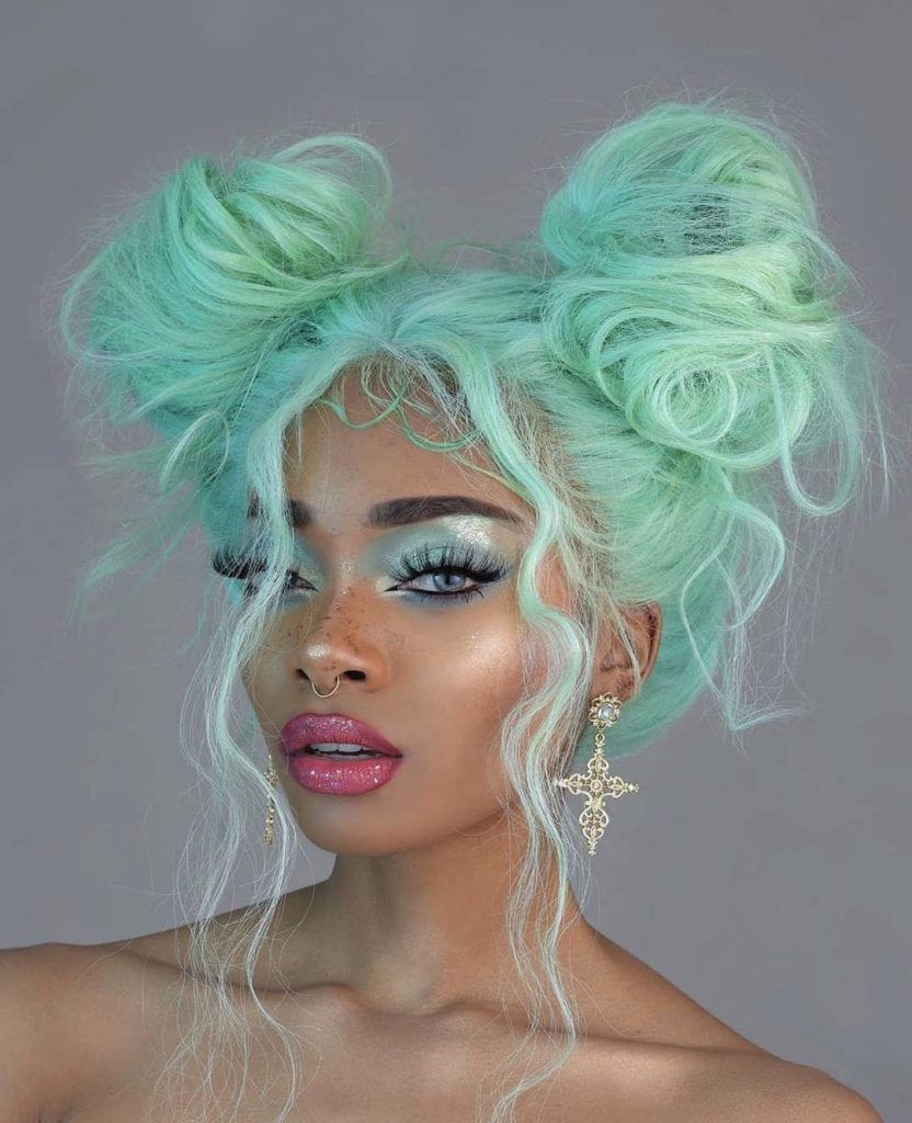 Mint Green Updo