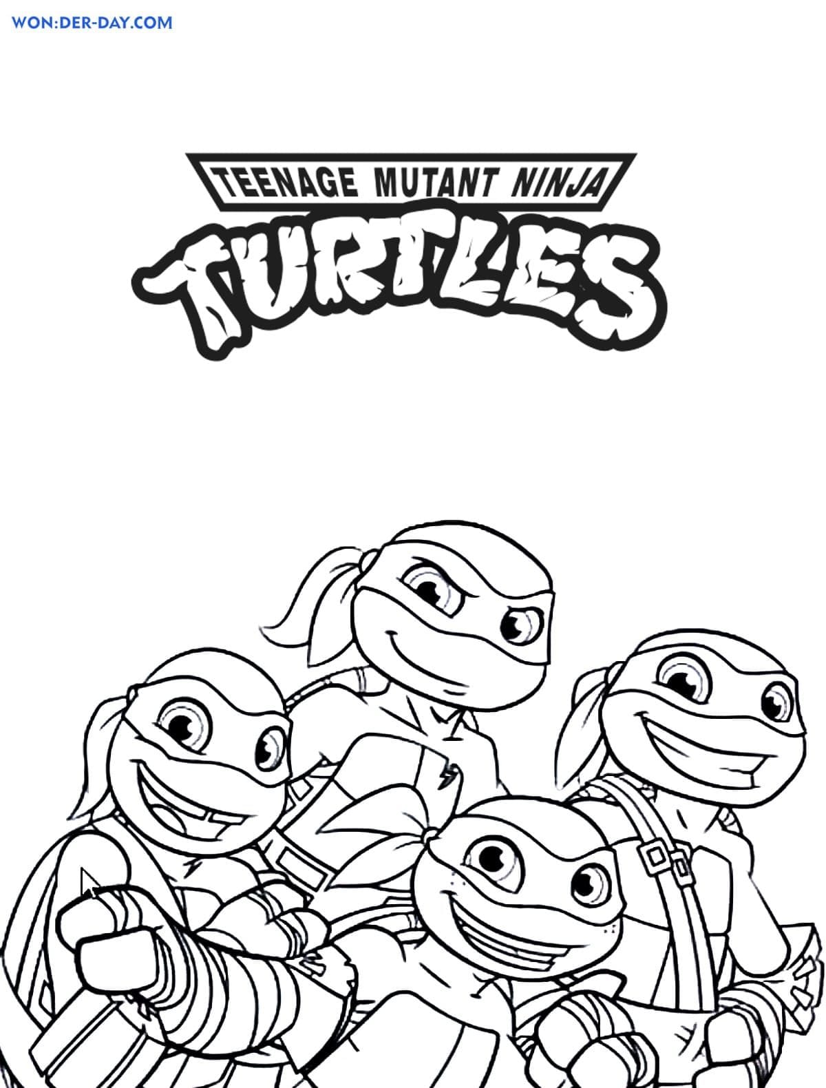 Ninja Turtle Coloring Sheets