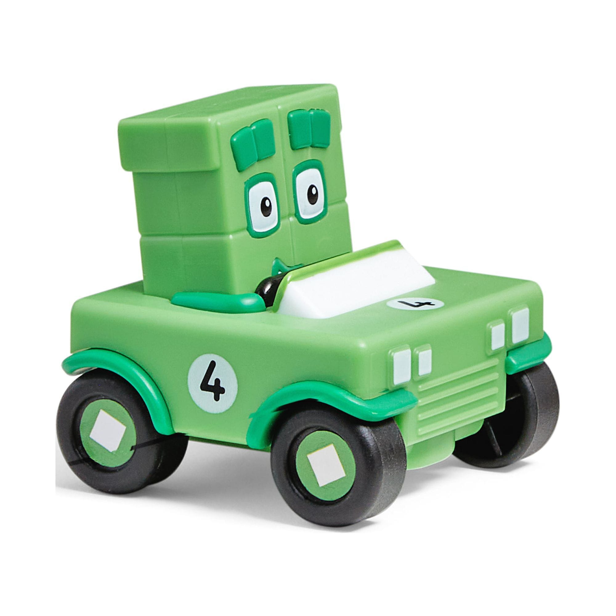 Number Blocks with Vehicles Coloring Page