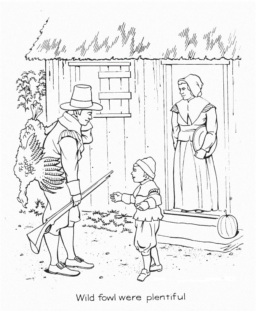 Pilgrim Coloring Pages