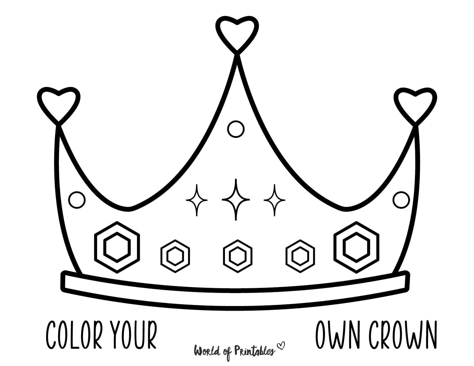 Princess Crown Coloring Sheet