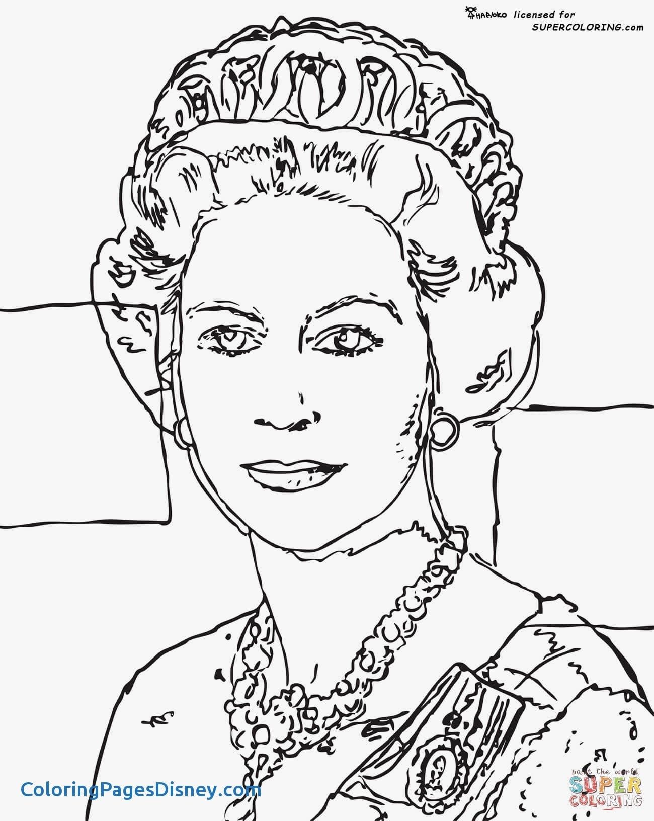 Queen Elizabeth II Coloring Page