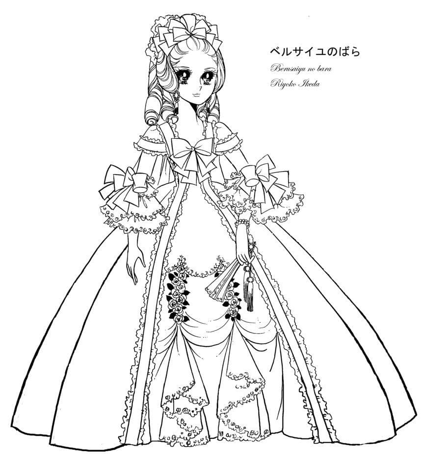 Queen Marie Antoinette Coloring Page