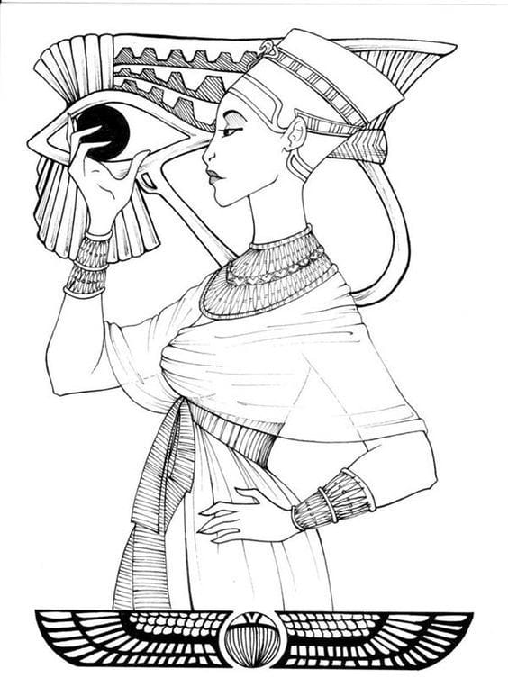 Queen Nefertiti Coloring Page