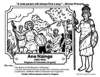 Queen Njinga Coloring Page