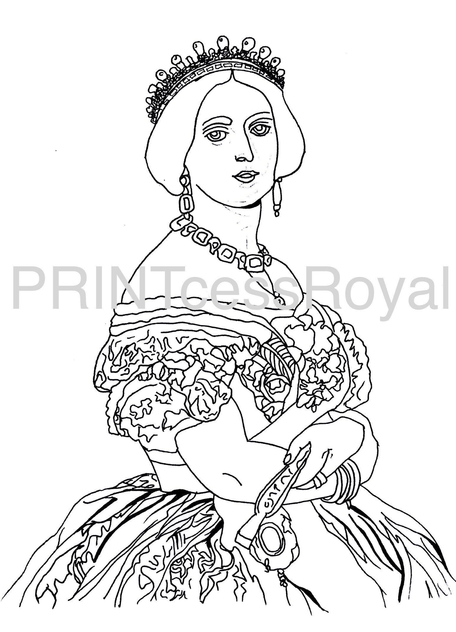 Queen Victoria Coloring Page