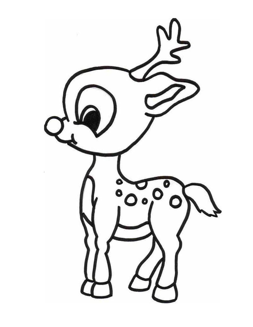 Rudolph Reindeer Coloring Pages