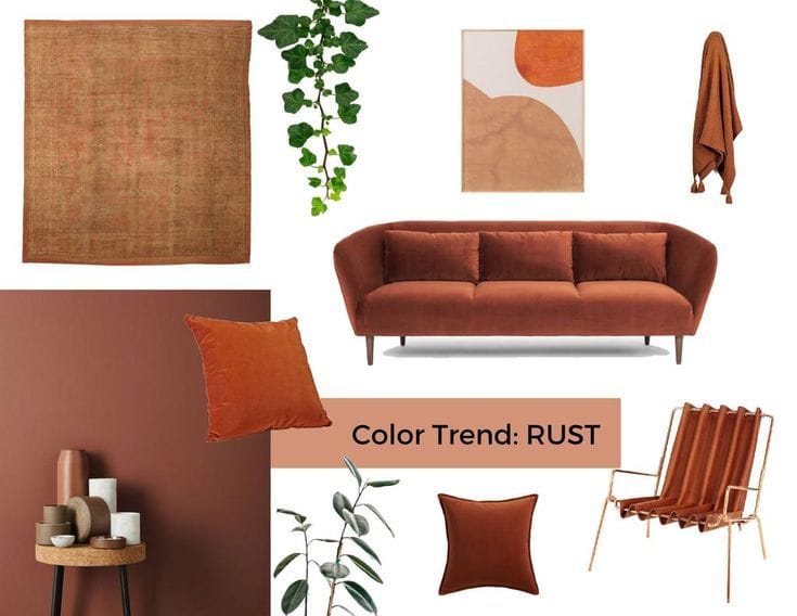 Rust Brown Color in Interior Design