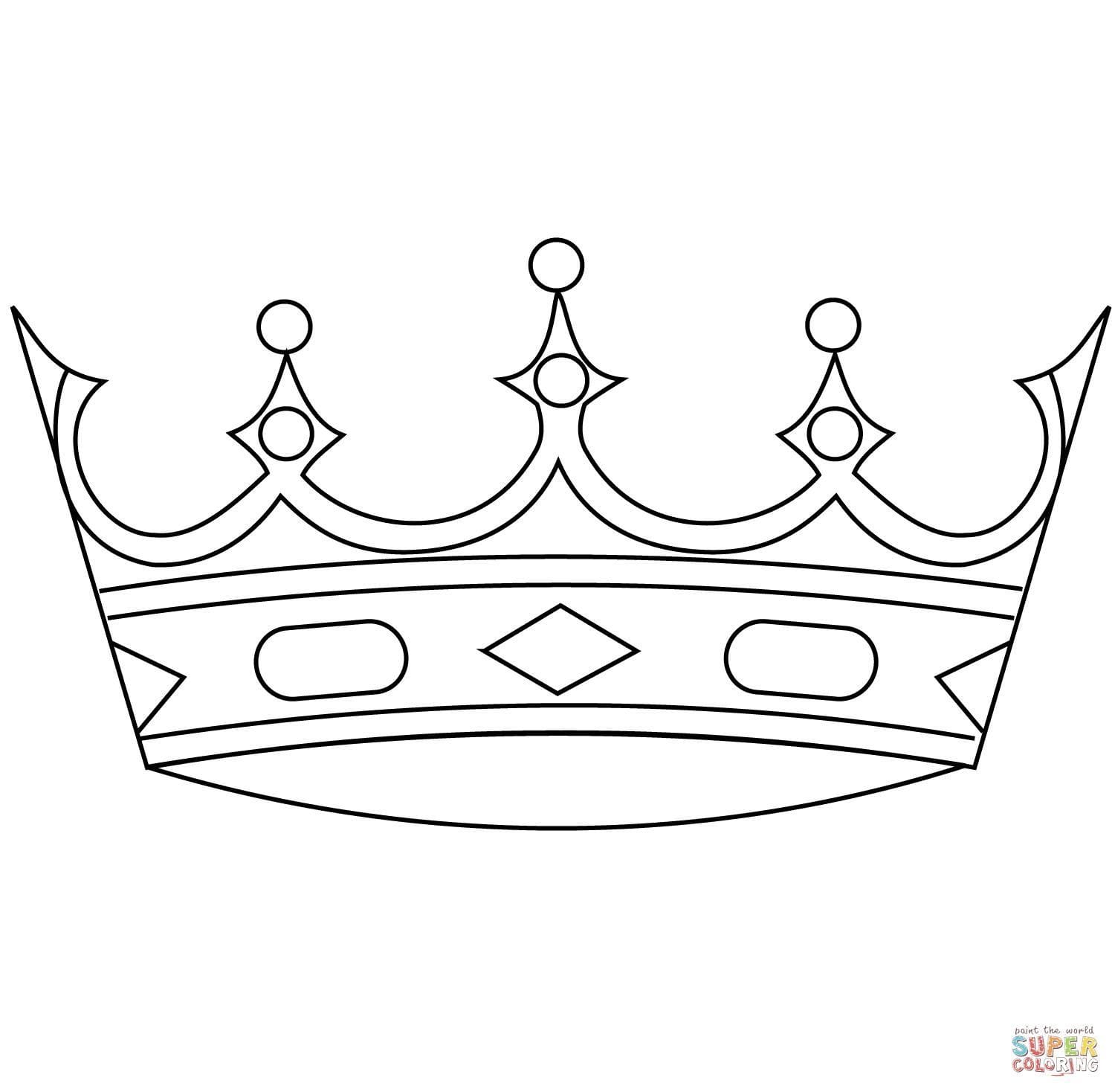 Simple Crown Coloring Sheet