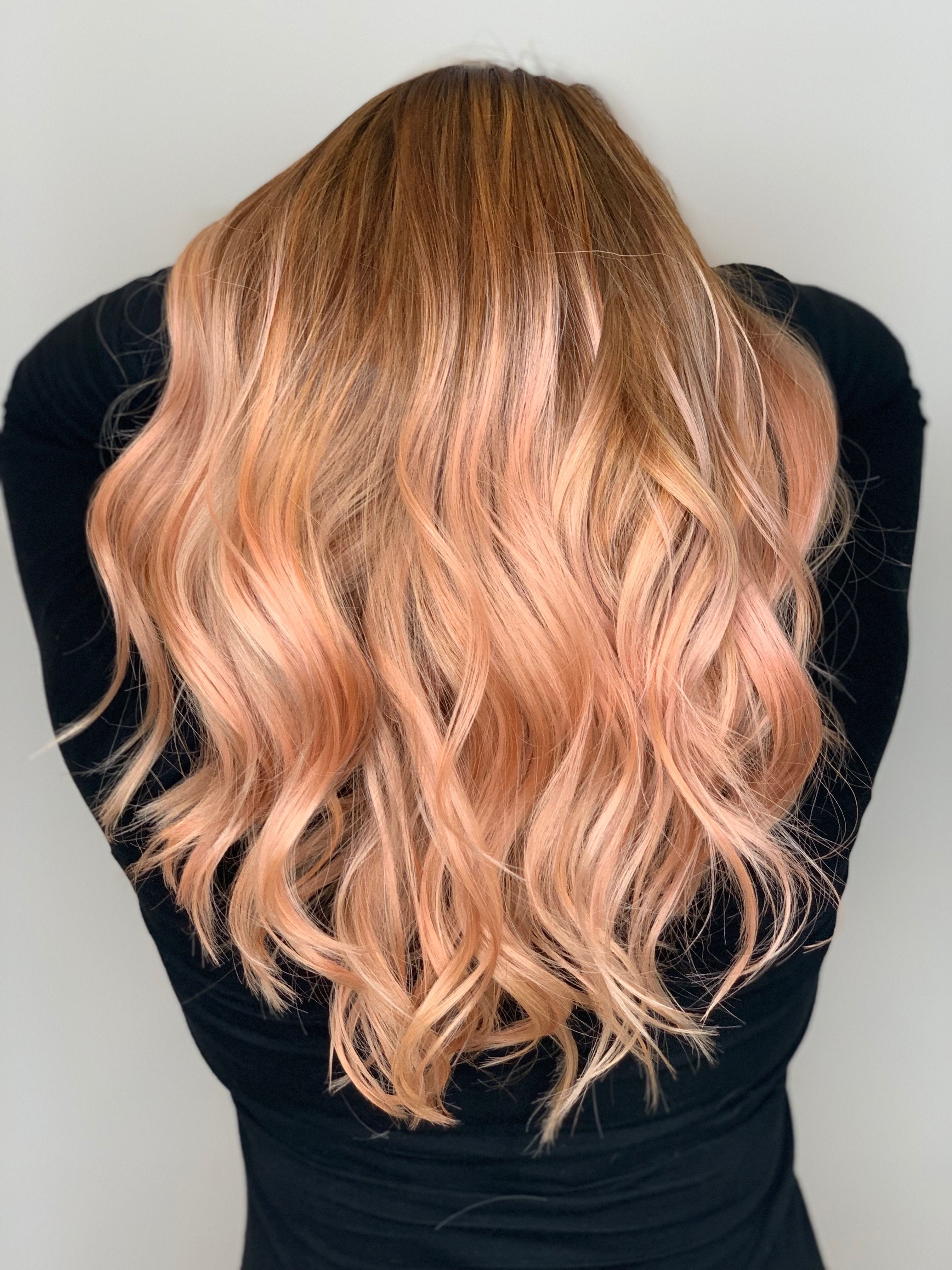 Soft Peach Hair Color Inspiration