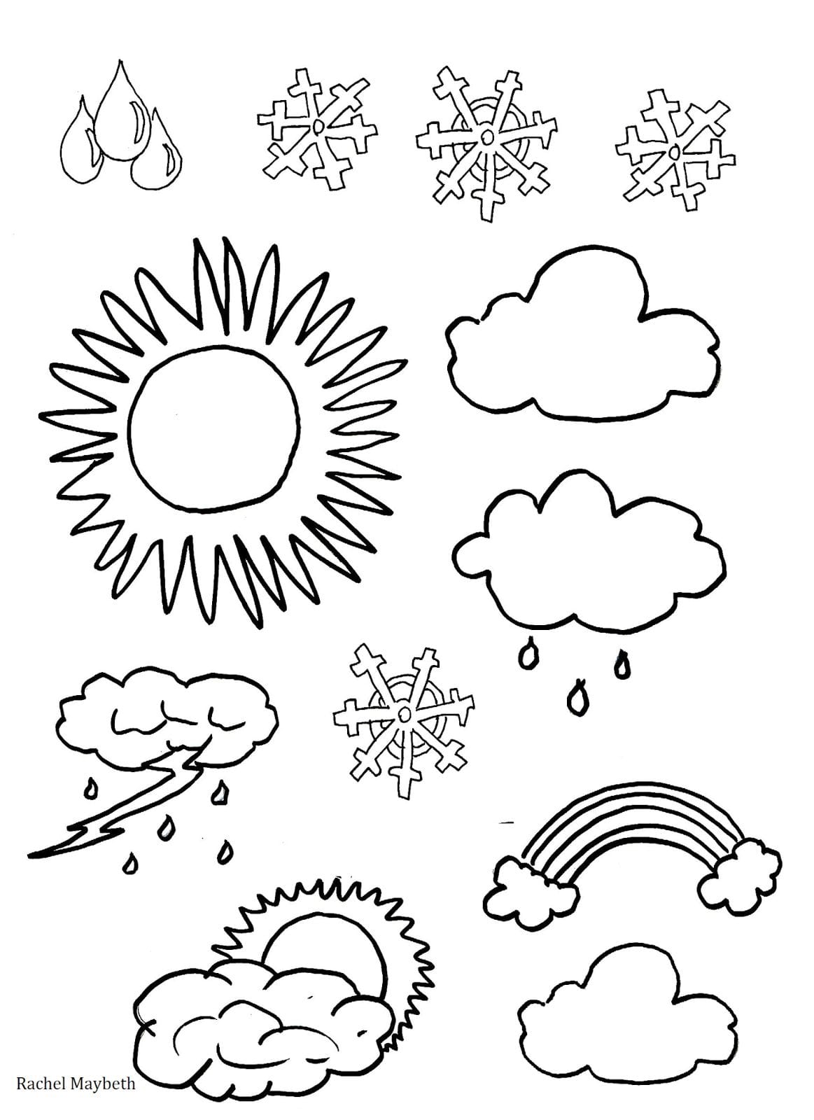 Weather Coloring Pages For Kids