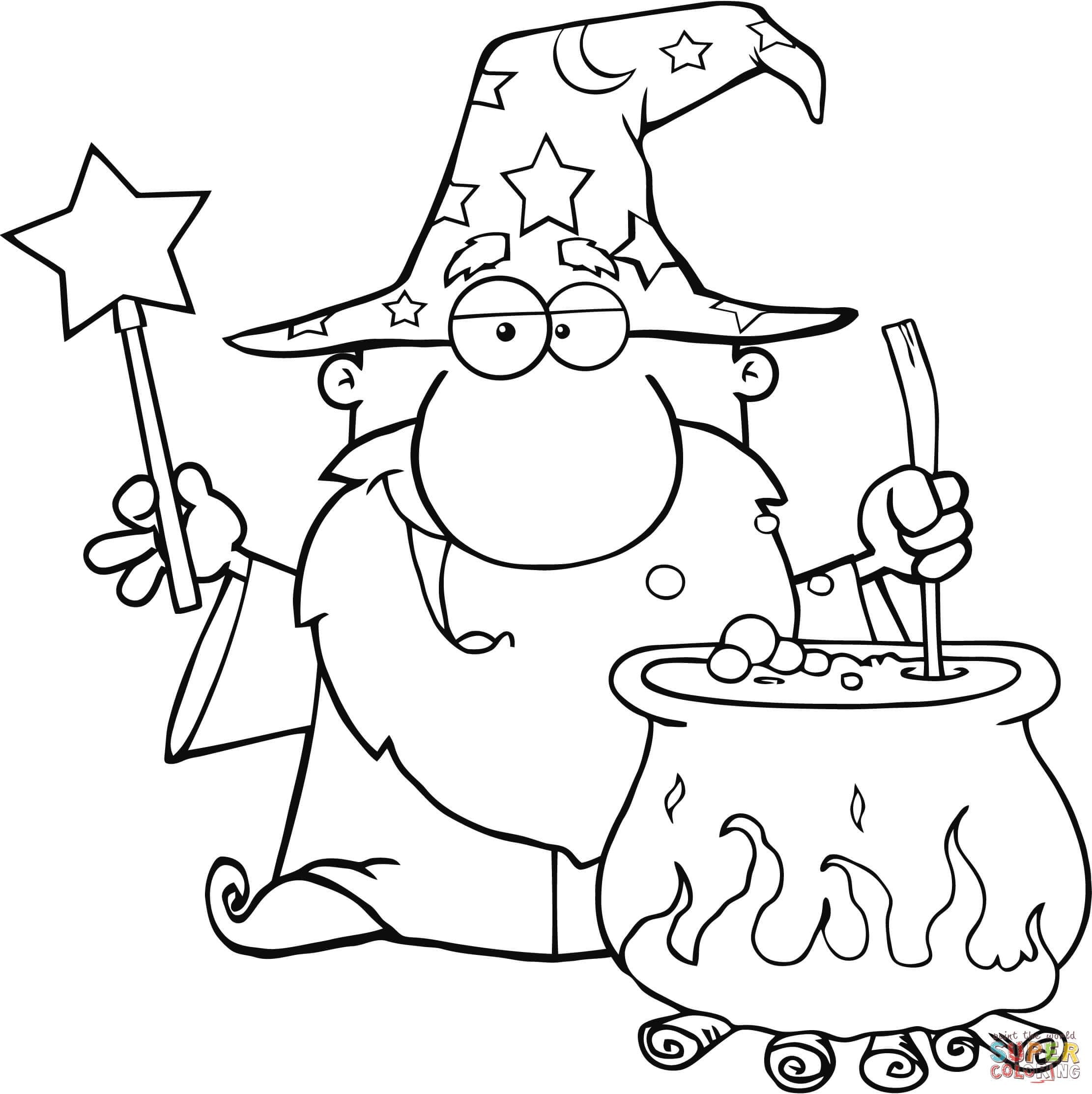 Wizard coloring pages for kids