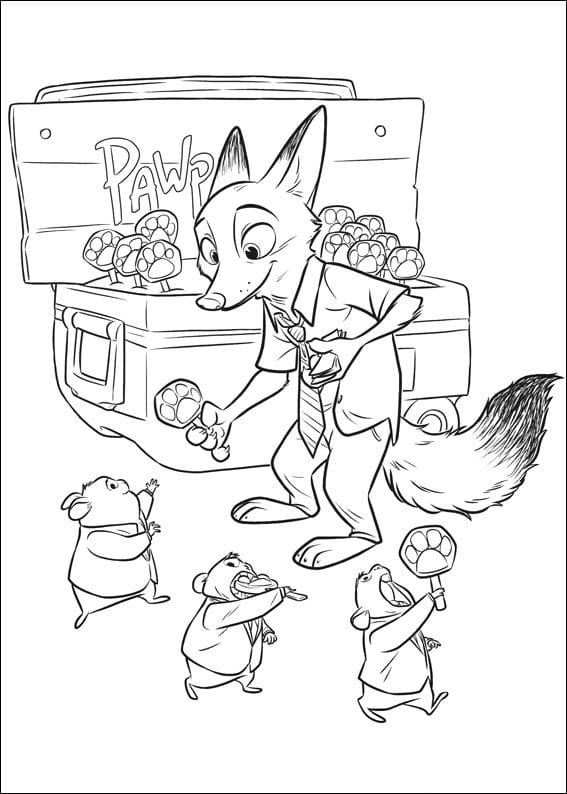 Zootopia Coloring Pages For Kids